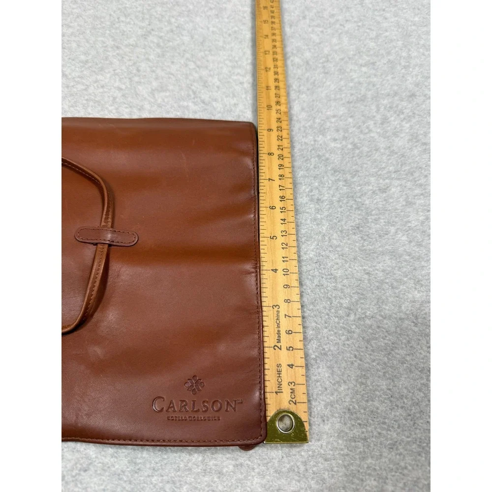 Carlson Hotels Worldwide Brown Leather Jewelry Travel Case Roll Organizer